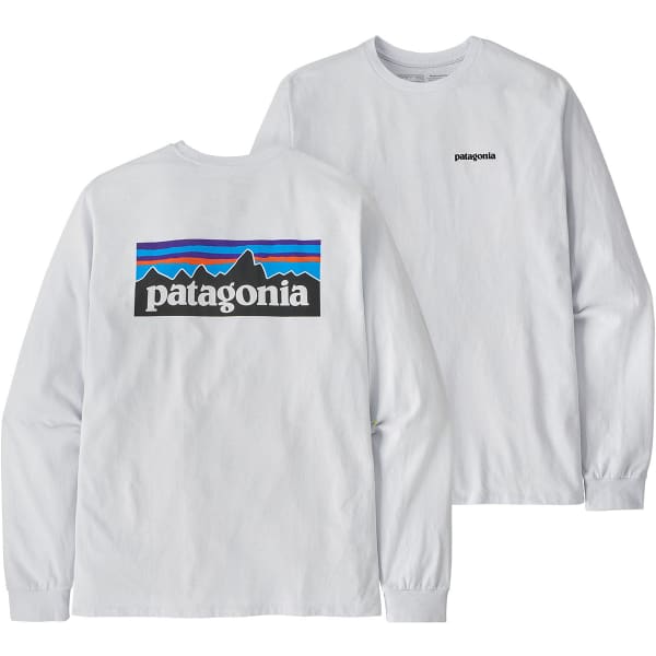 T-shirt PATAGONIA M'S L/S P-6 LOGO RESPONSIBILI-TEE WHITE