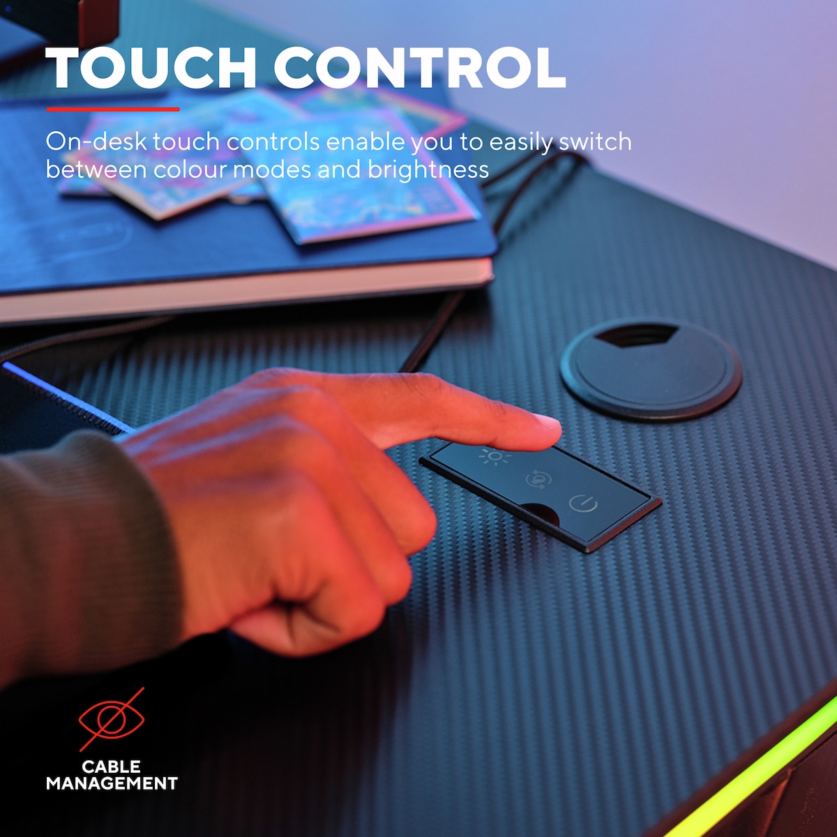 Trust GXT709 LUMINUS RGB gamingbord (sort)