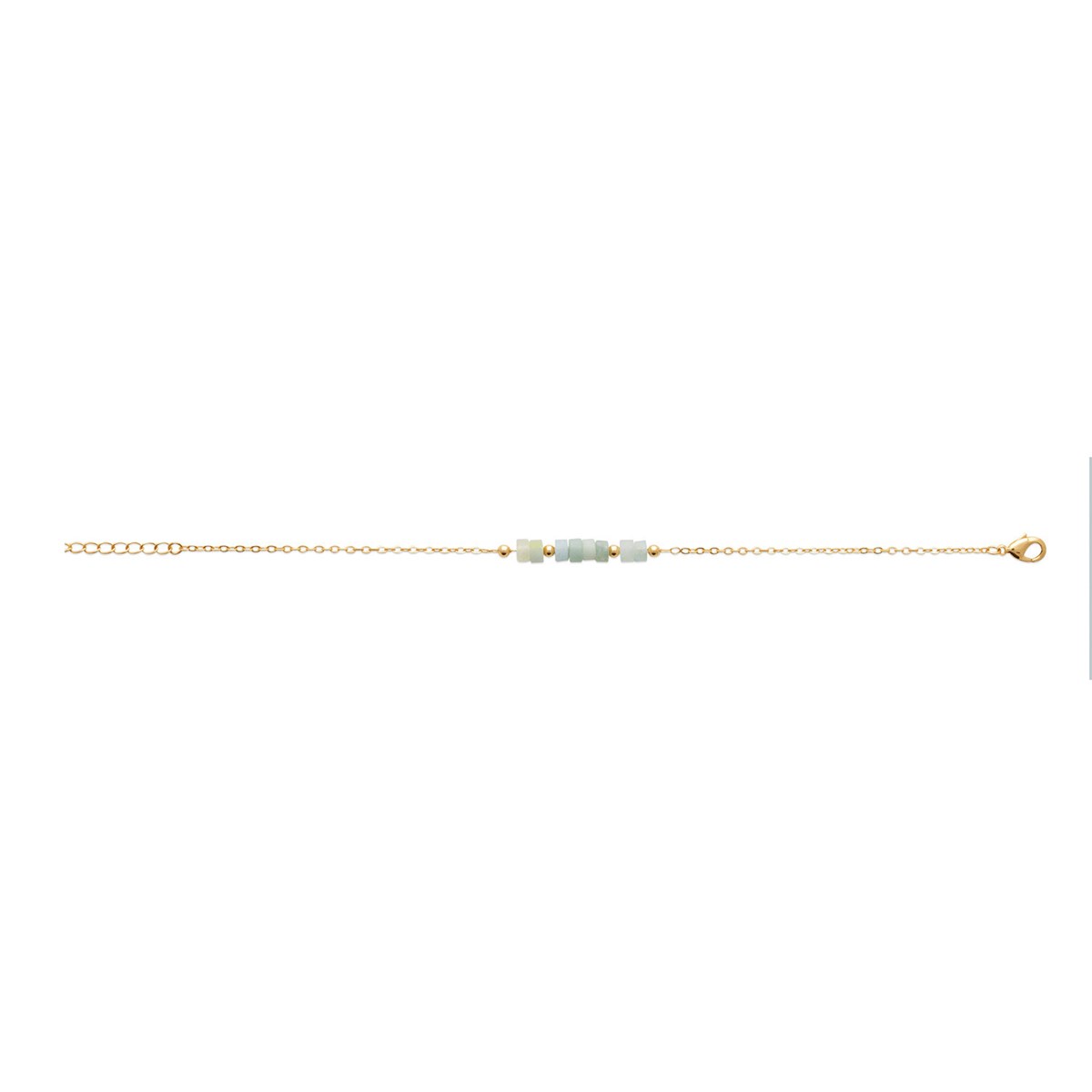 Bracelet Brillaxis amazonite plaqué or