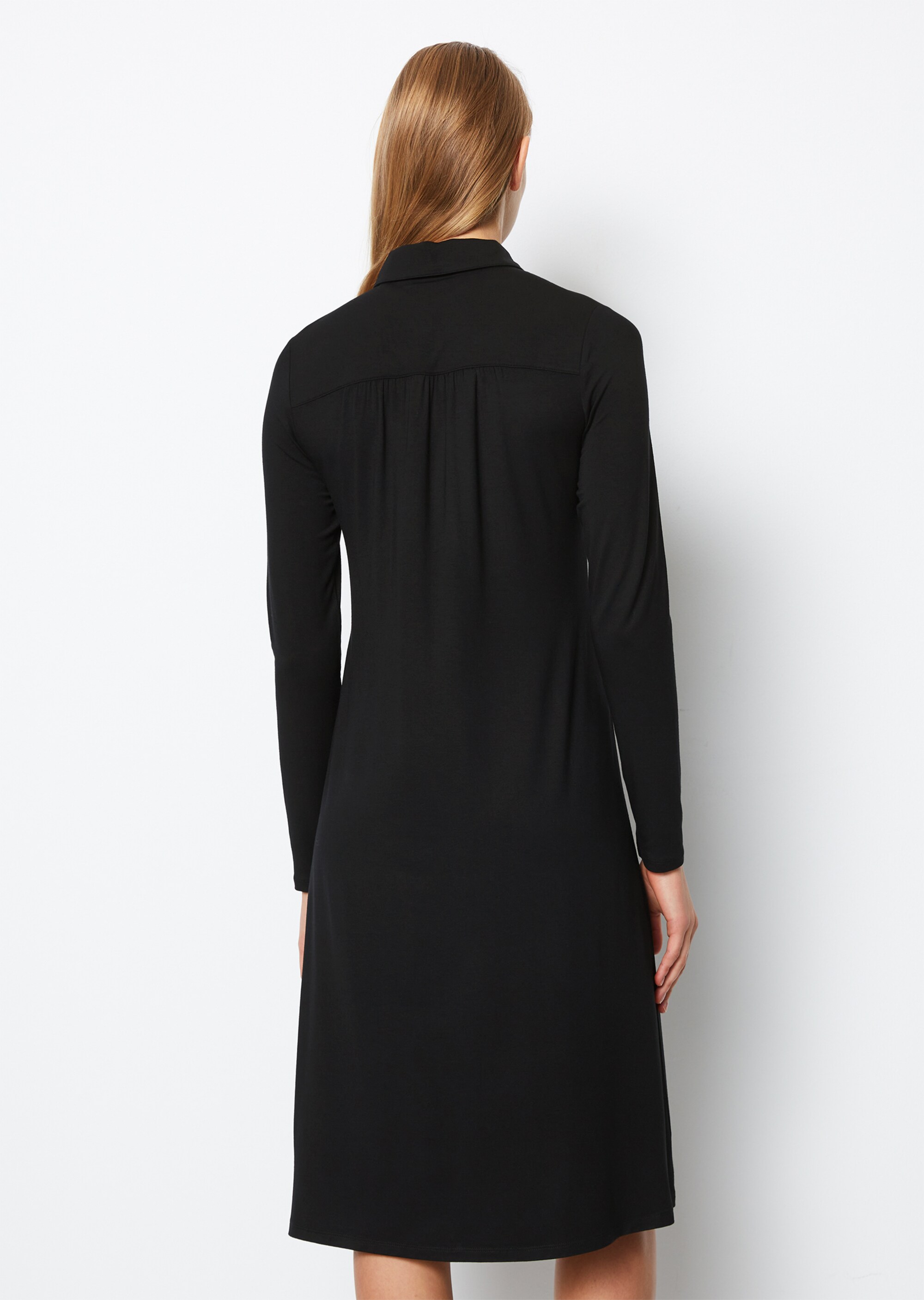 Polo-Jerseykleid regularaus Viskose-Modal-Mix