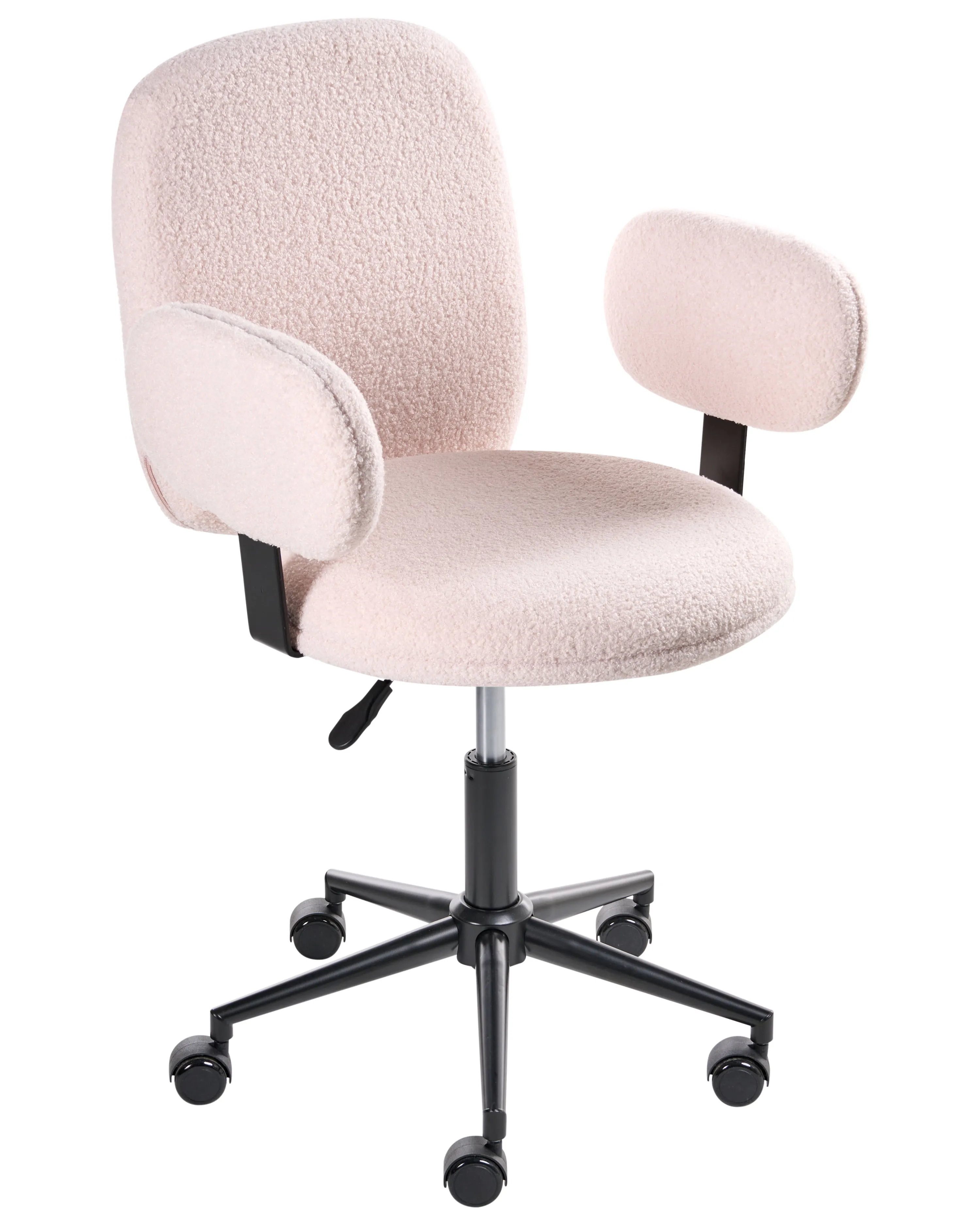 Bureaustoel MORAGA Bouclé Pastelroze