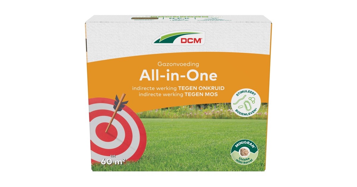 DCMGazonvoeding All-In-One 3 kg meststof  (Tot 60 m²)