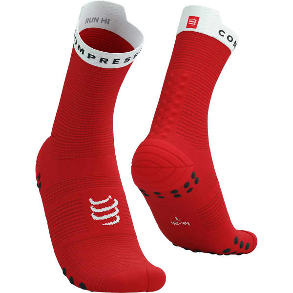 Chaussette running COMPRESSPORT PRO RACING SOCKS V4.0 RUN HIGH RED/WHITE