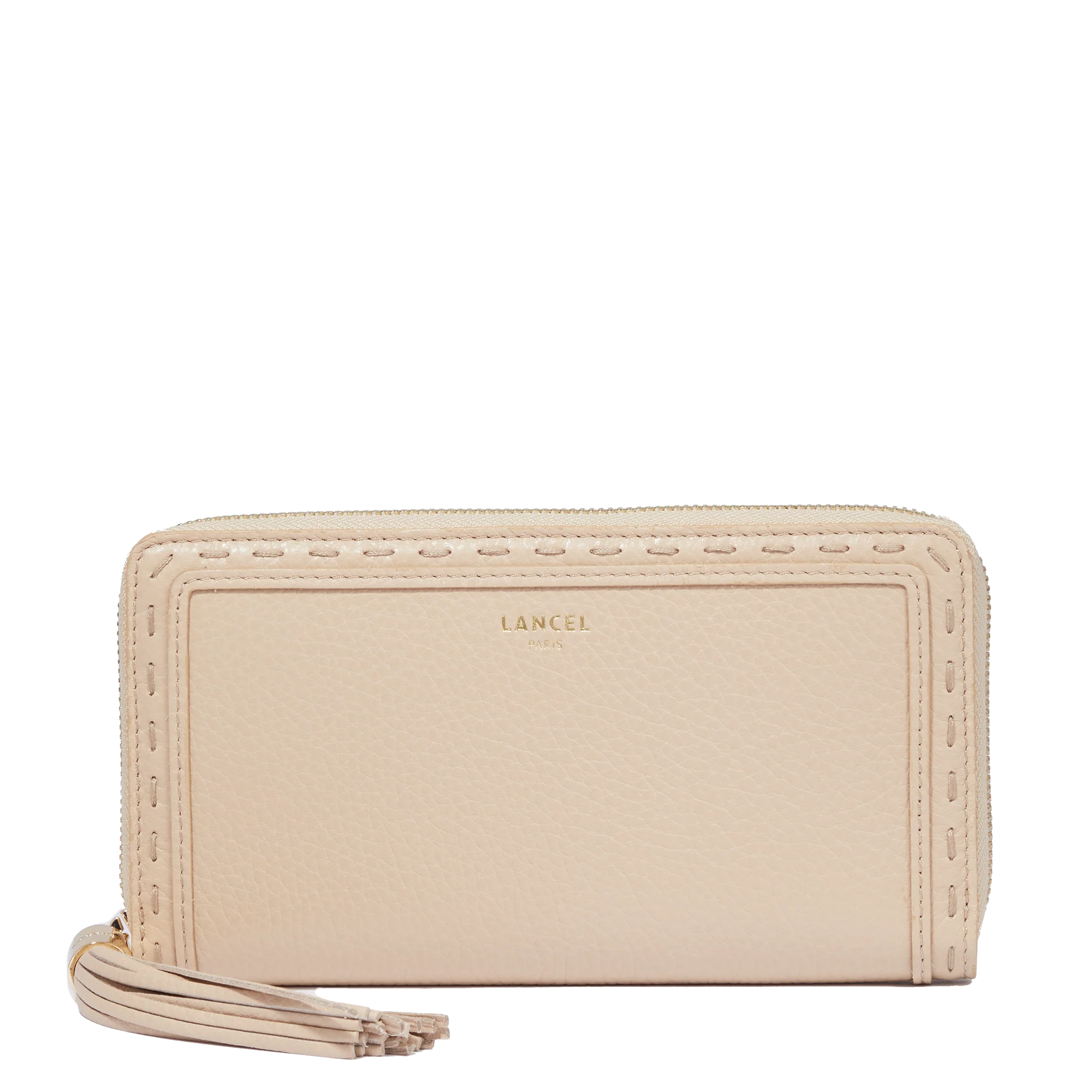 Portefeuille long zippé Premier Flirt de Lancel-Capuccino/Doré