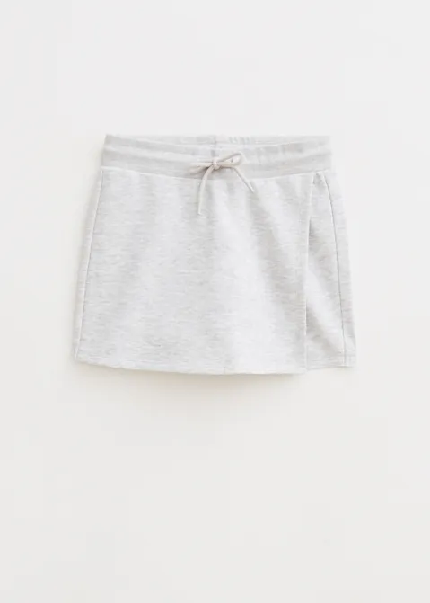 Mini skort met overslag grijs (GRS.LME)