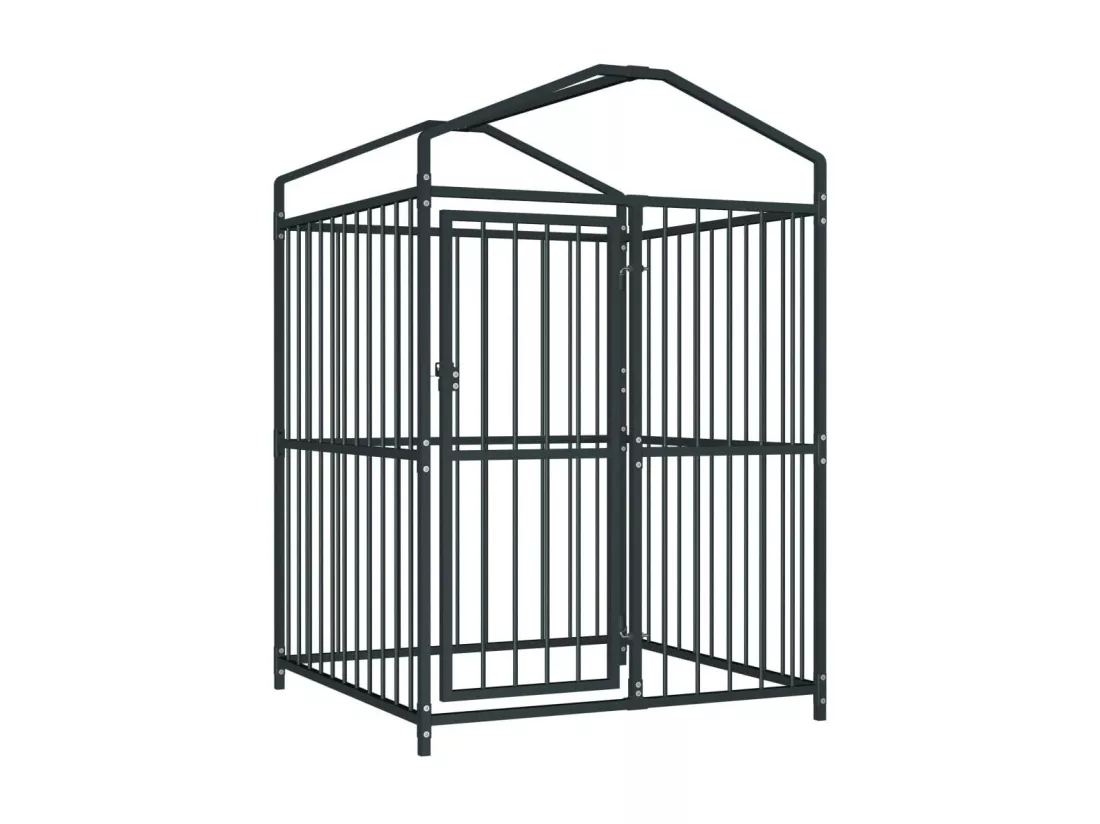 Chenil extérieur cage enclos 120 x 120 x 150 cm 02_0000451