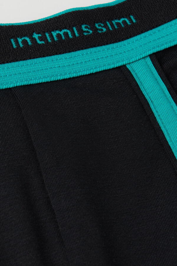 Cuecas boxer em algodão elástico Supima® com logotipo.