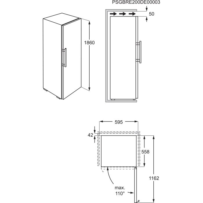 AEG Stand-Kühlschrank RKB738E5MB