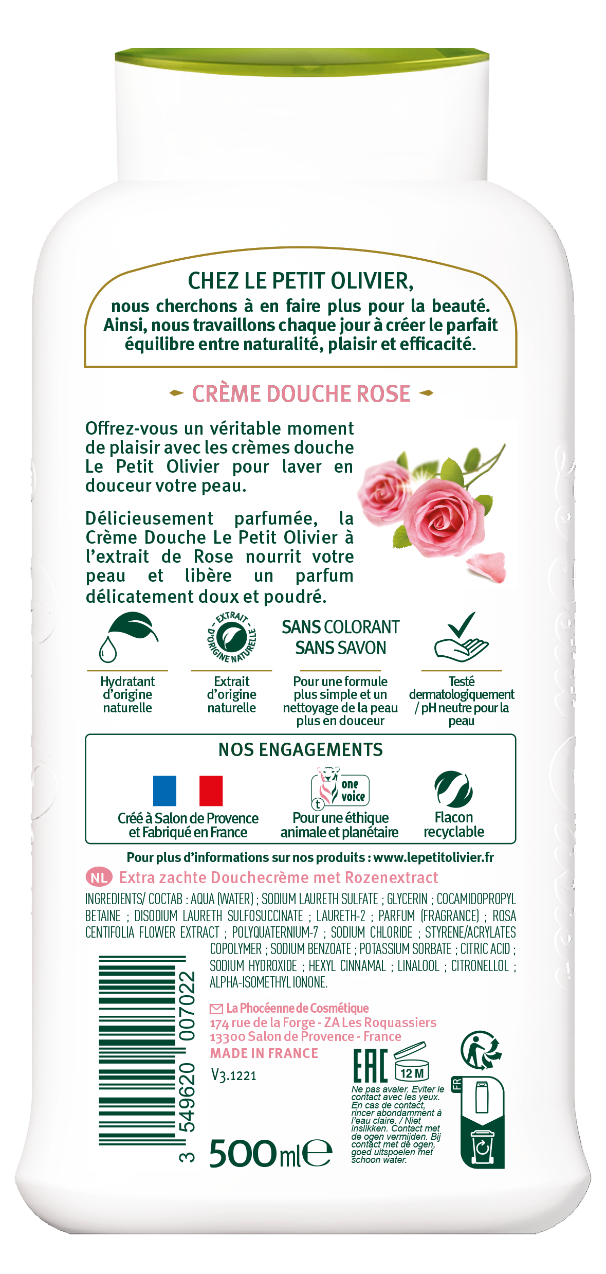 LE PETIT OLIVIER Duschcreme extra douce rose 500 ml