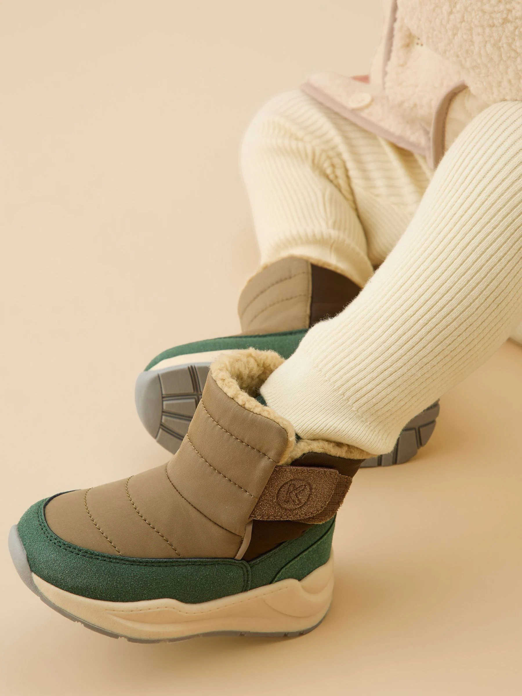 Groen - KIDLY by MORI Quilted Snow Boots