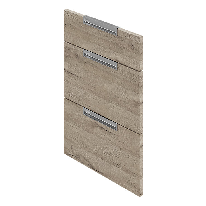 Façade de cuisine 1 tiroir et 2 casseroliers Pachira décor bois clair l. 50 cm x H. 72 cm GoodHome