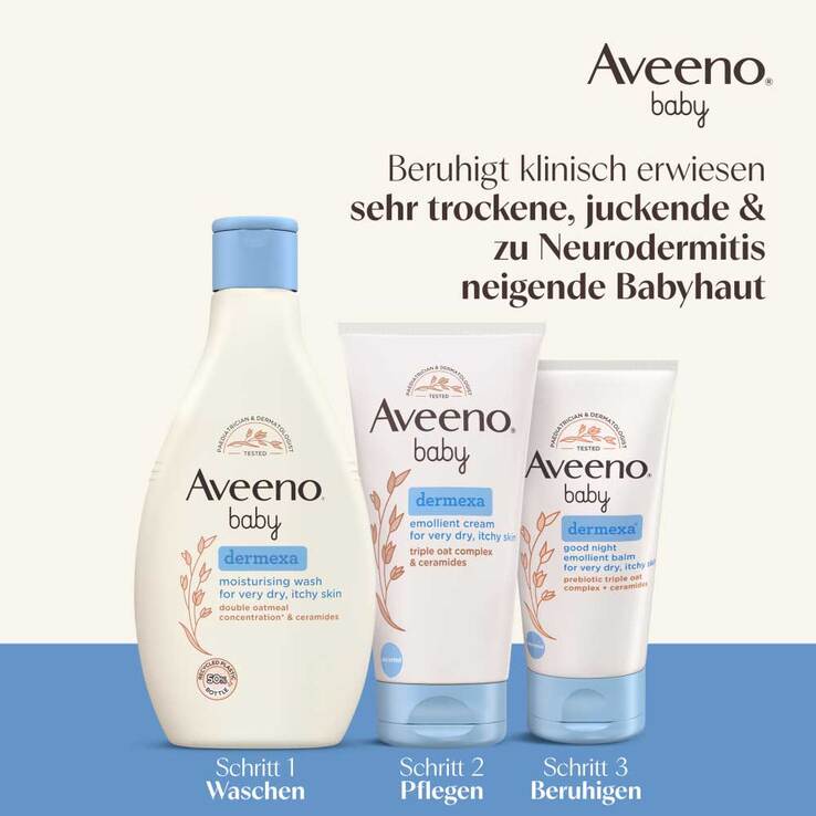 Aveeno baby Dermexa Gute Nacht Emollientien Balsam, 75 ml