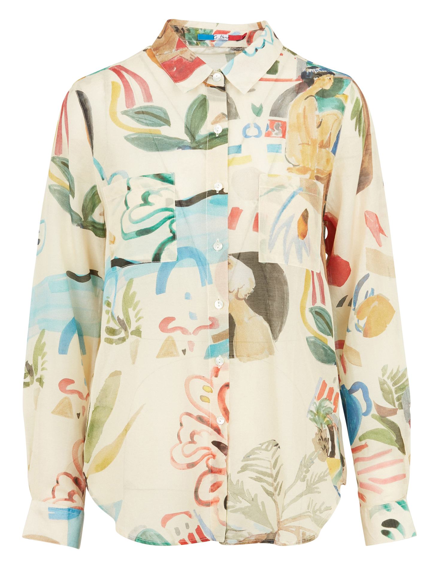 LE BAIN - Chemise ample en soie et coton | Multicolore