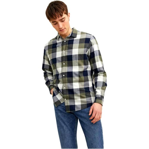 Jack & Jones - CAMISA CUADROS HOMBRE JACK & JONES 12235965 Verde