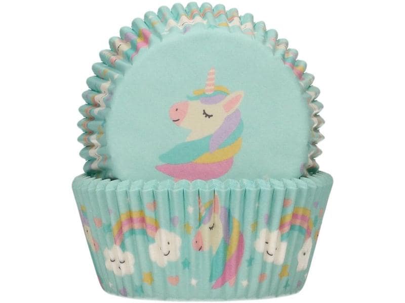 Funcakes Muffin Backform Einhorn 48 Stück Cupcake und Muffin-Backform