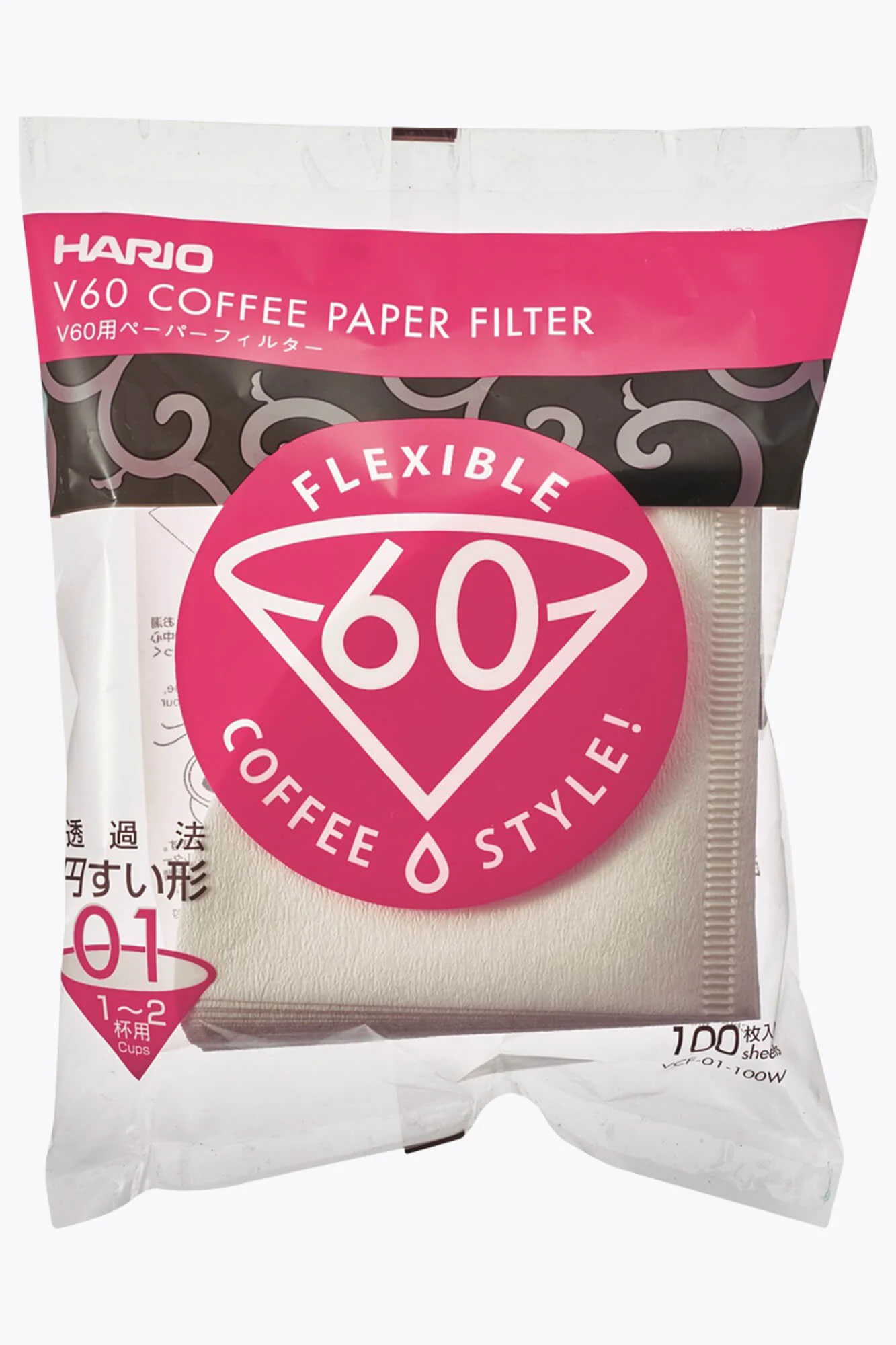 Hario Papierfilter weiß für 01 Dripper (100 Stück)