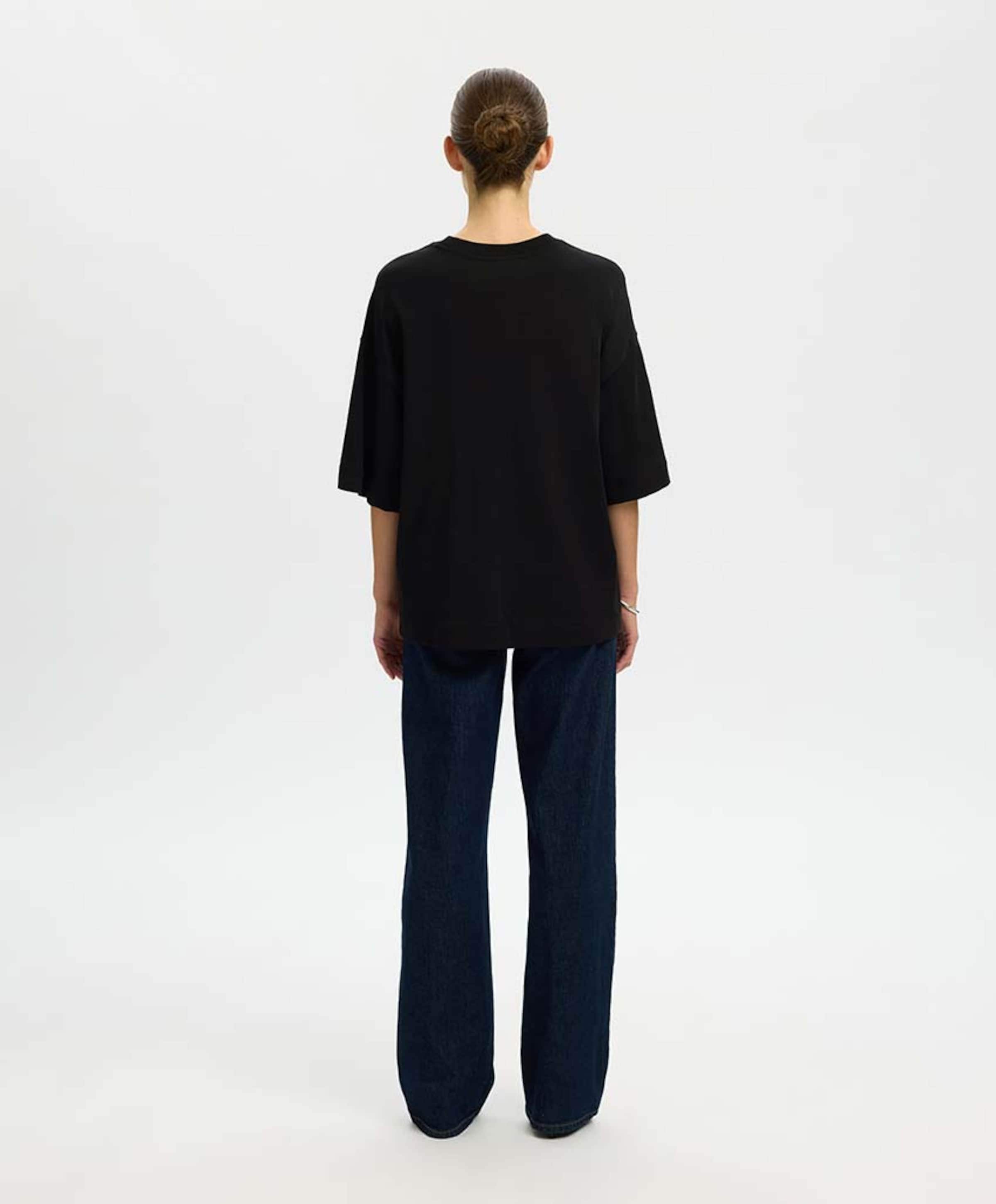 Selected Dames T-shirt zwart