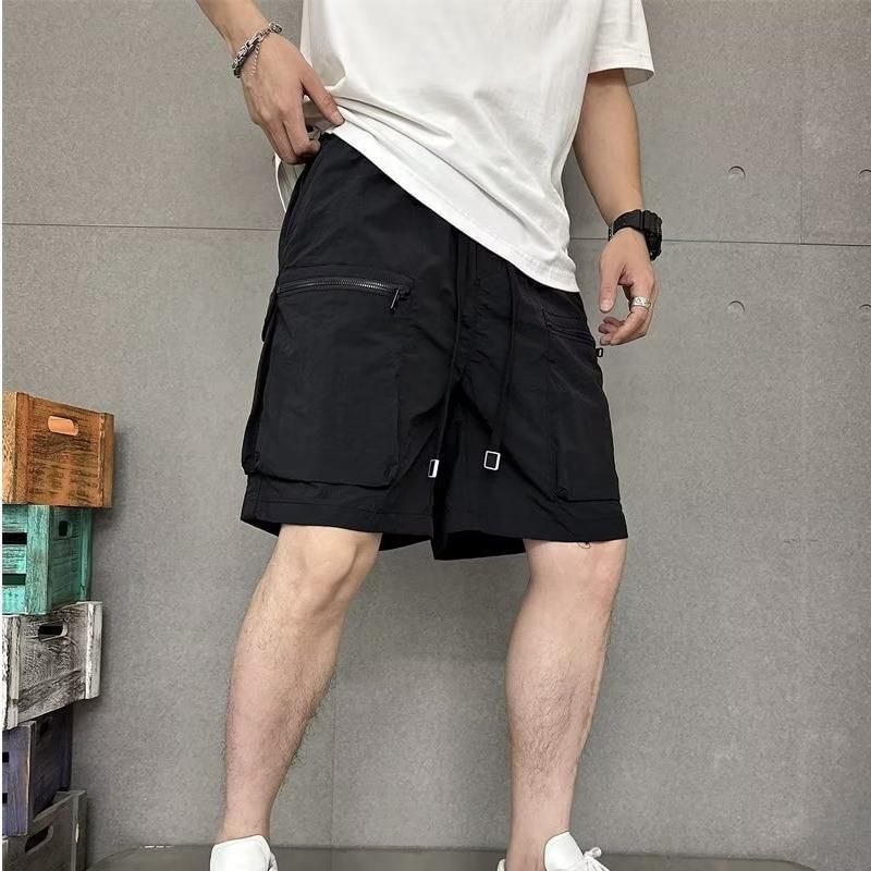 GRAYCIOUS - Mid Rise Plain Cargo Shorts