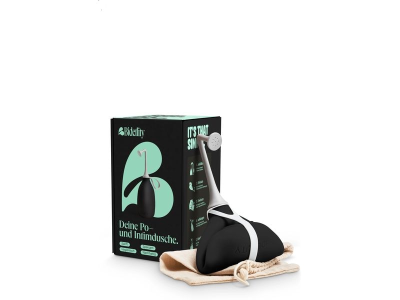 Bidetlity Bidet Bold Black schwarz 450 ml Mobile Intimdusche, Po-Dusche