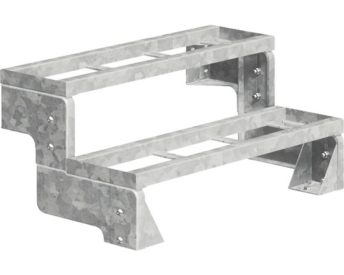 Pertura Tallis buitentrap zonder leuning, 2 stootborden, 100 cm metalen treden