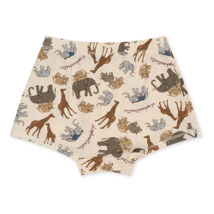 Konges Sløjd Lot 2 Caleçons Coton Bio Eléphants | Gris