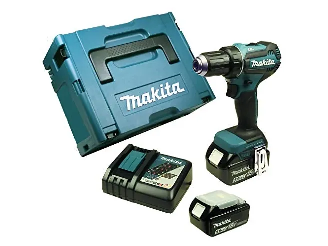 Makita DDF485RTJ - Bor/driver - ledningfri - 2-hastigheders - nøgleløs borepatron 13 mm - 50 N·m - 2 batterier (5,00 ah)- 18 V