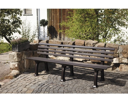 Tuinbank Blome Juist, kunststof, 4-zits, chocoladebruin