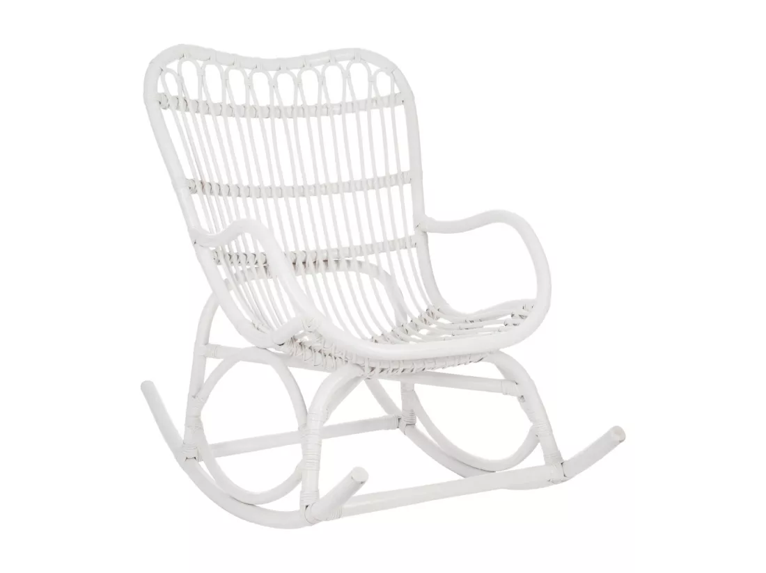 Fauteuil à Bascule en Rotin 