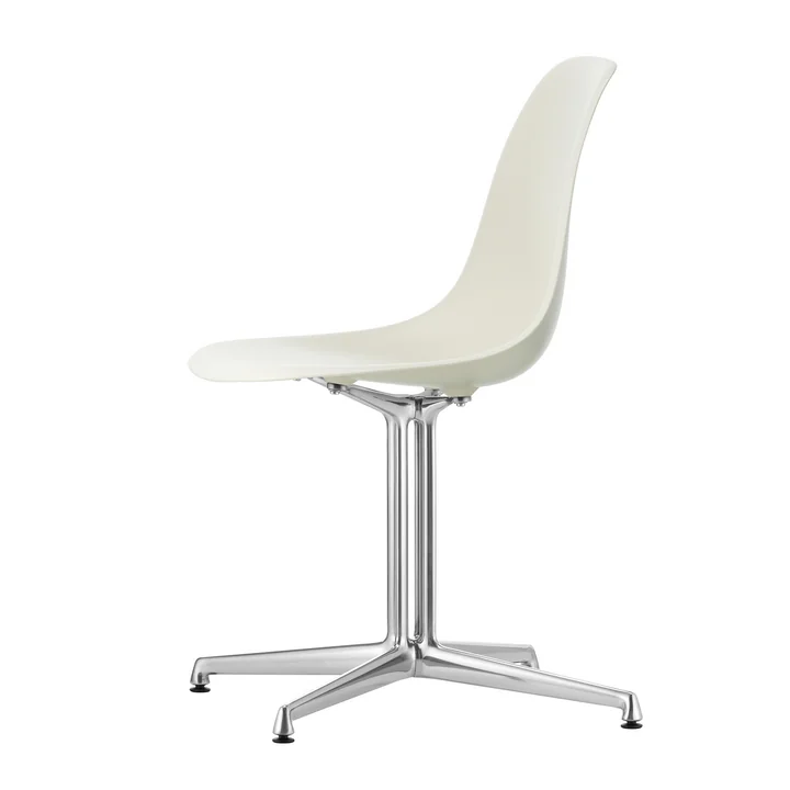 Vitra - Eames Plastic Side Chair DSL RE, poliert / kieselstein (Filzgleiter basic dark)