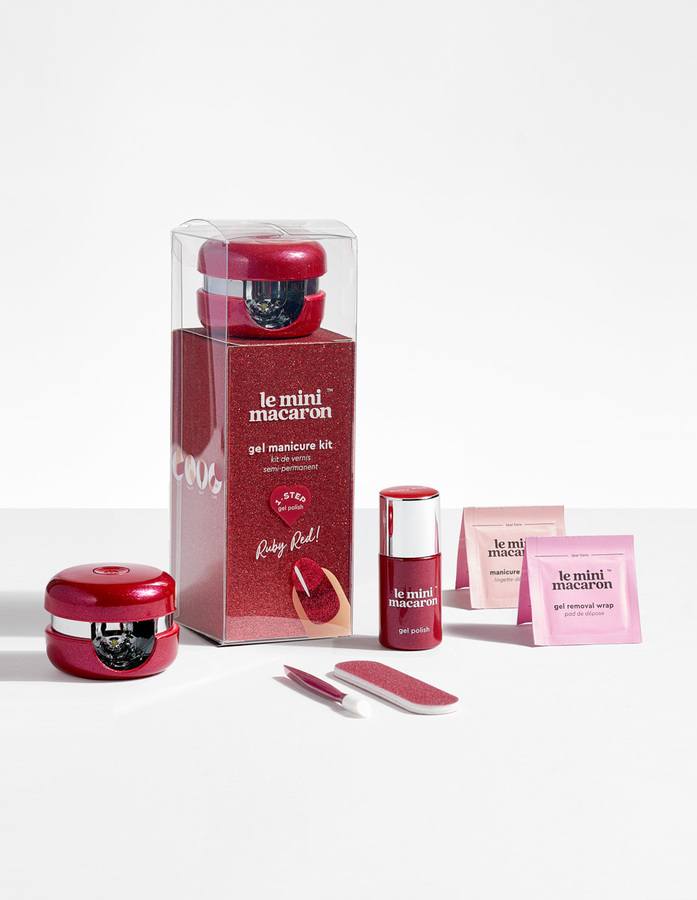 Le Mini Macaron Gel Manicure Kit Ruby Red 5pcs