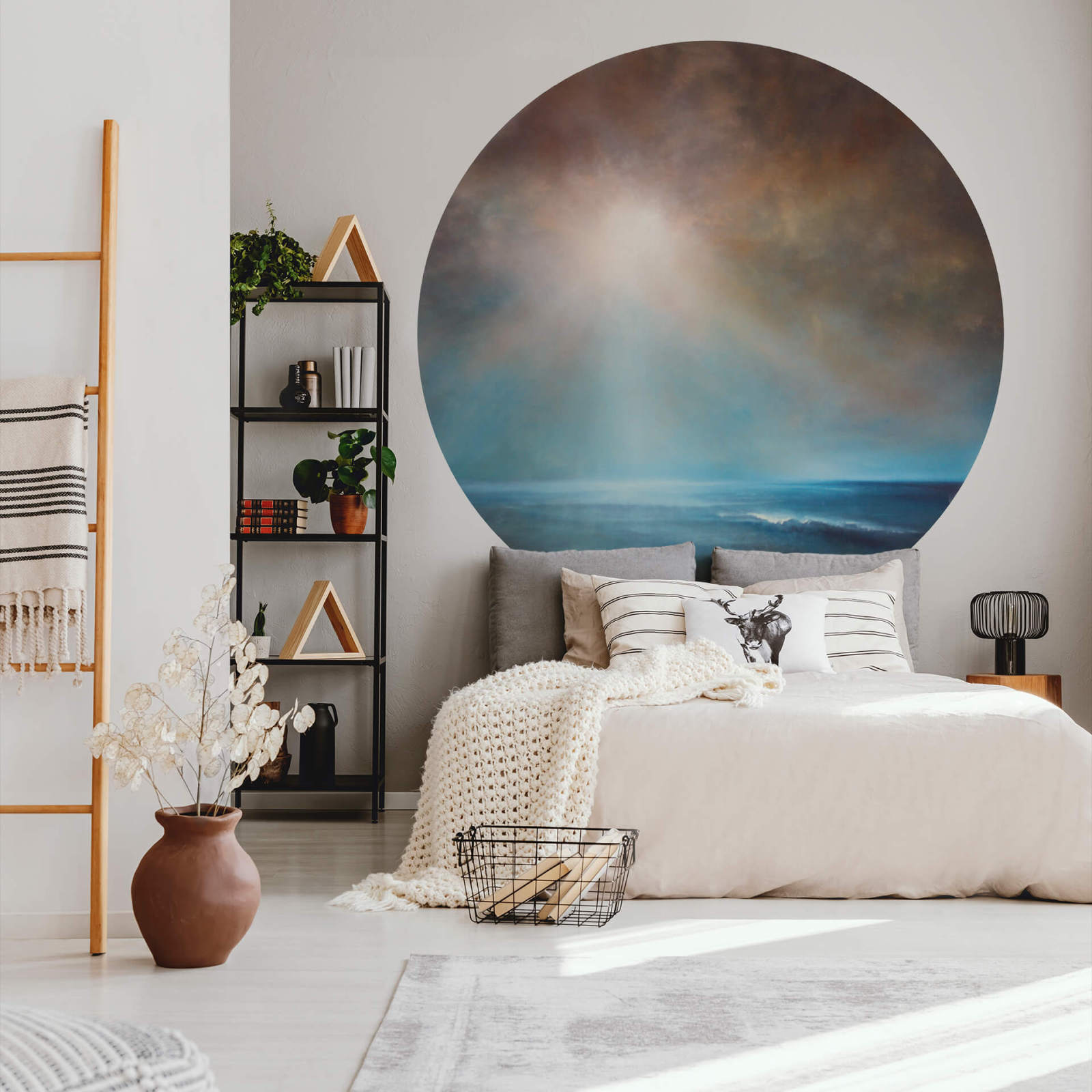 Fototapete DESIGNWALLS 2.0 - blau-beige/creme - Meer - 1,4 Meter