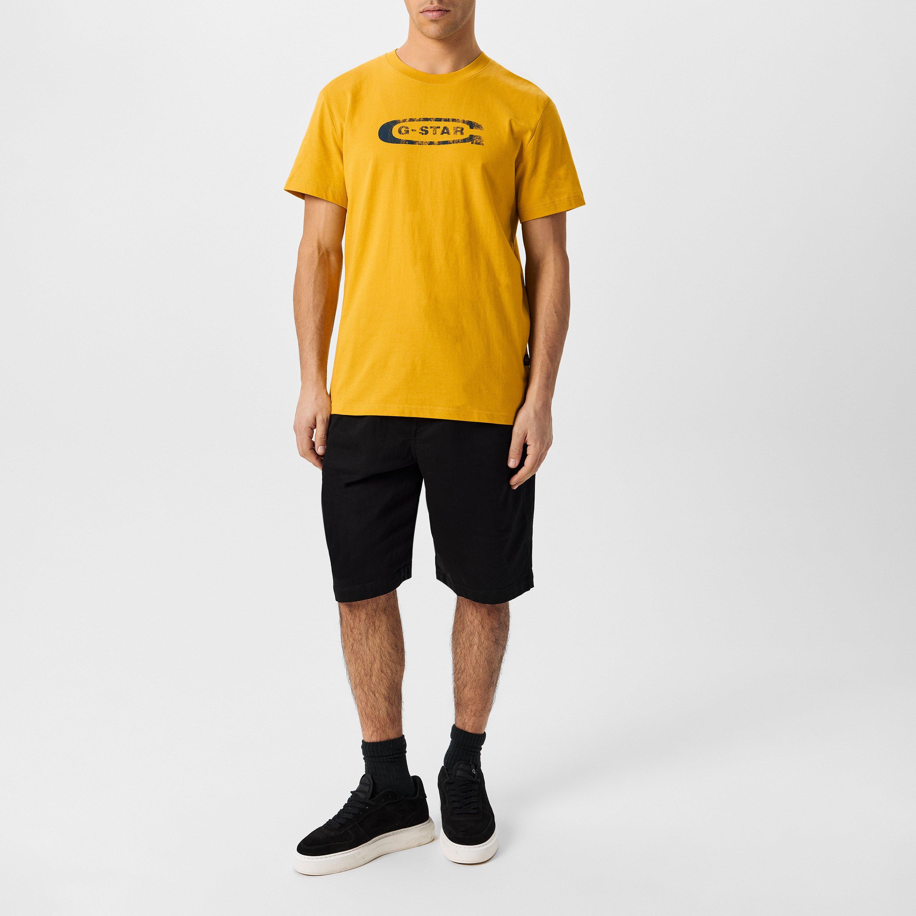 G Star Stacked Old Skool Logo T Shirt