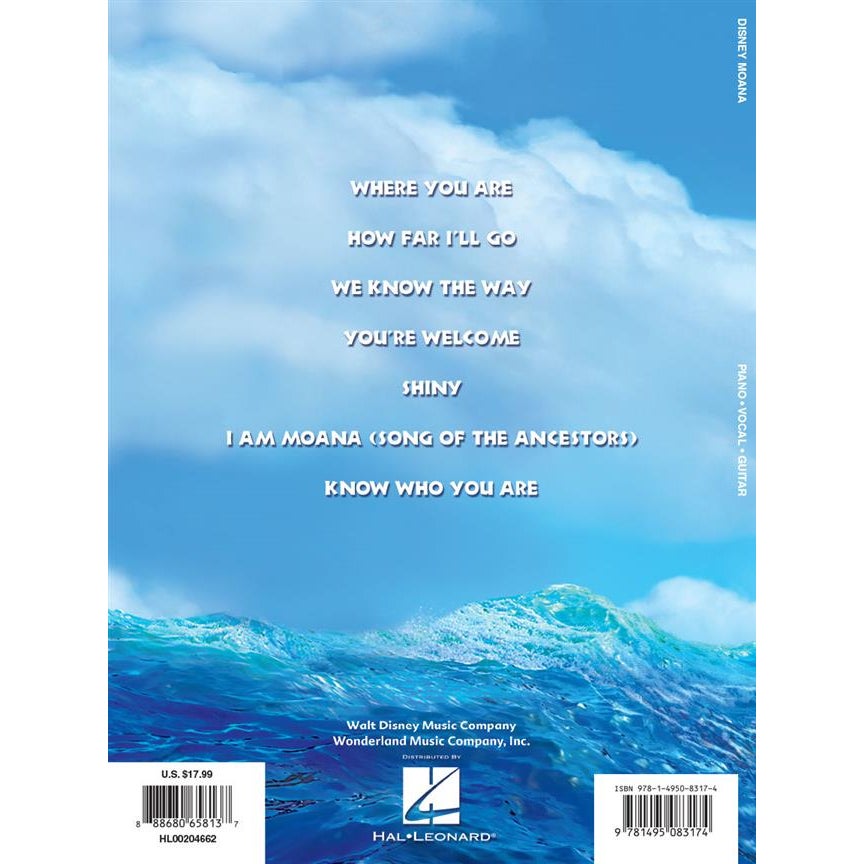 Hal Leonard - Moana (Vaiana) PVG songbook
