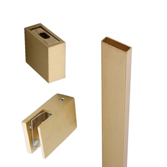 Saniclear Redro stabilisatiestang 100cm voor plafondbevestiging geborsteld messing - mat goud