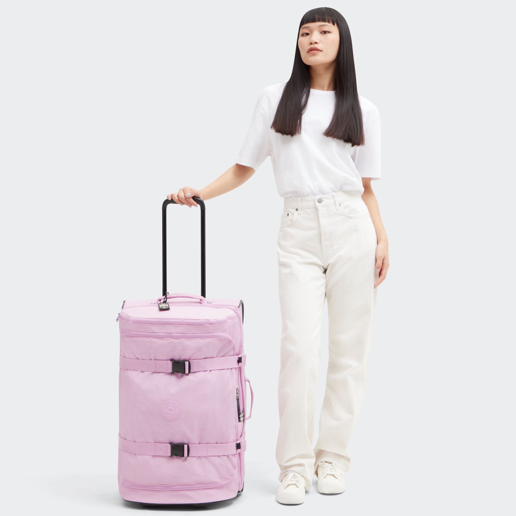AVIANA M Valise à roulettes de taille moyenne avec sangles ajustables - Blooming Pink