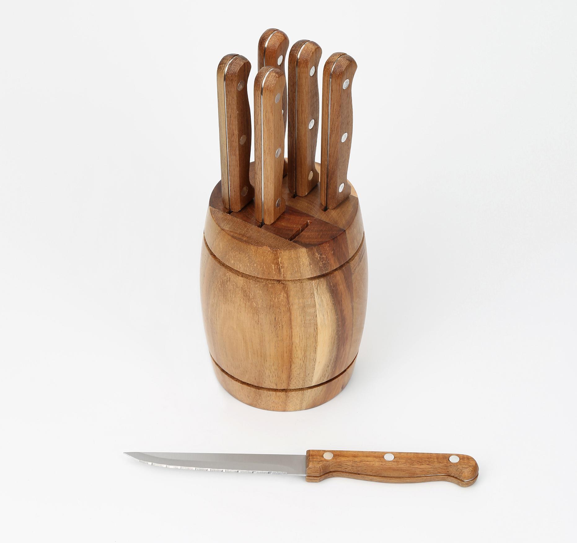 RUSTIKA BLOC DE 6 COUTEAUX STEAK