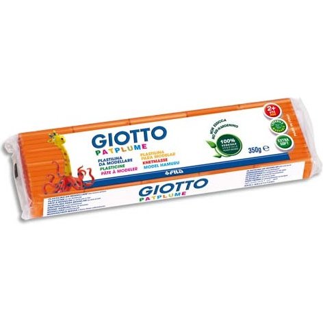 Patplume giotto matiere vegetale souple ne seche pas  pain predecoupe 350g coloris  orange
