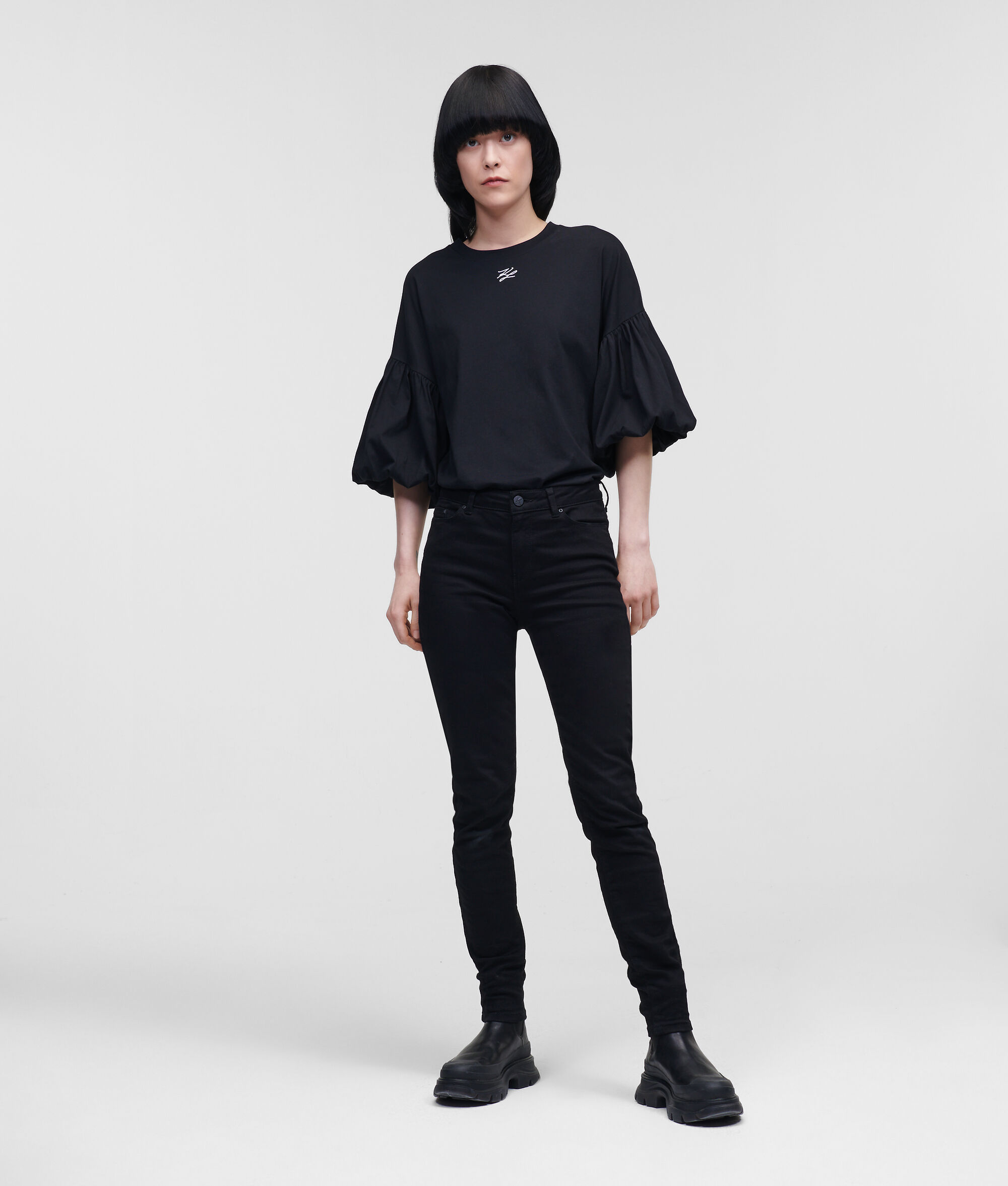 JEAN SKINNY NOIR AVEC LOGO KARL BRODÉ