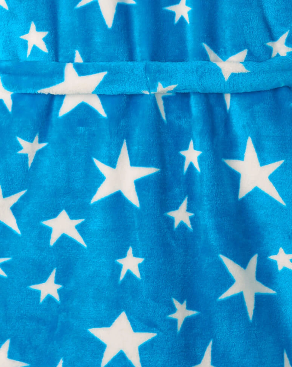Fleece-Bademantel STARRY NIGHT in sky blue