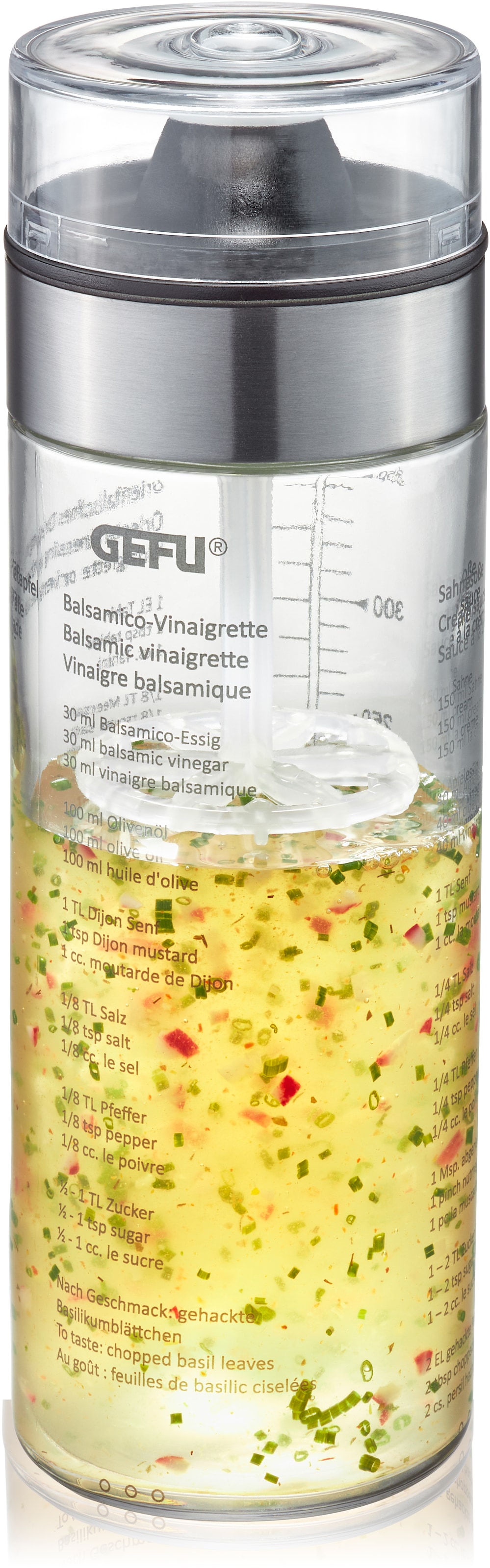 GEFU Dressing Shaker »MIX« Doppelskala (ml/oz), auslaufsicher, 350 ml