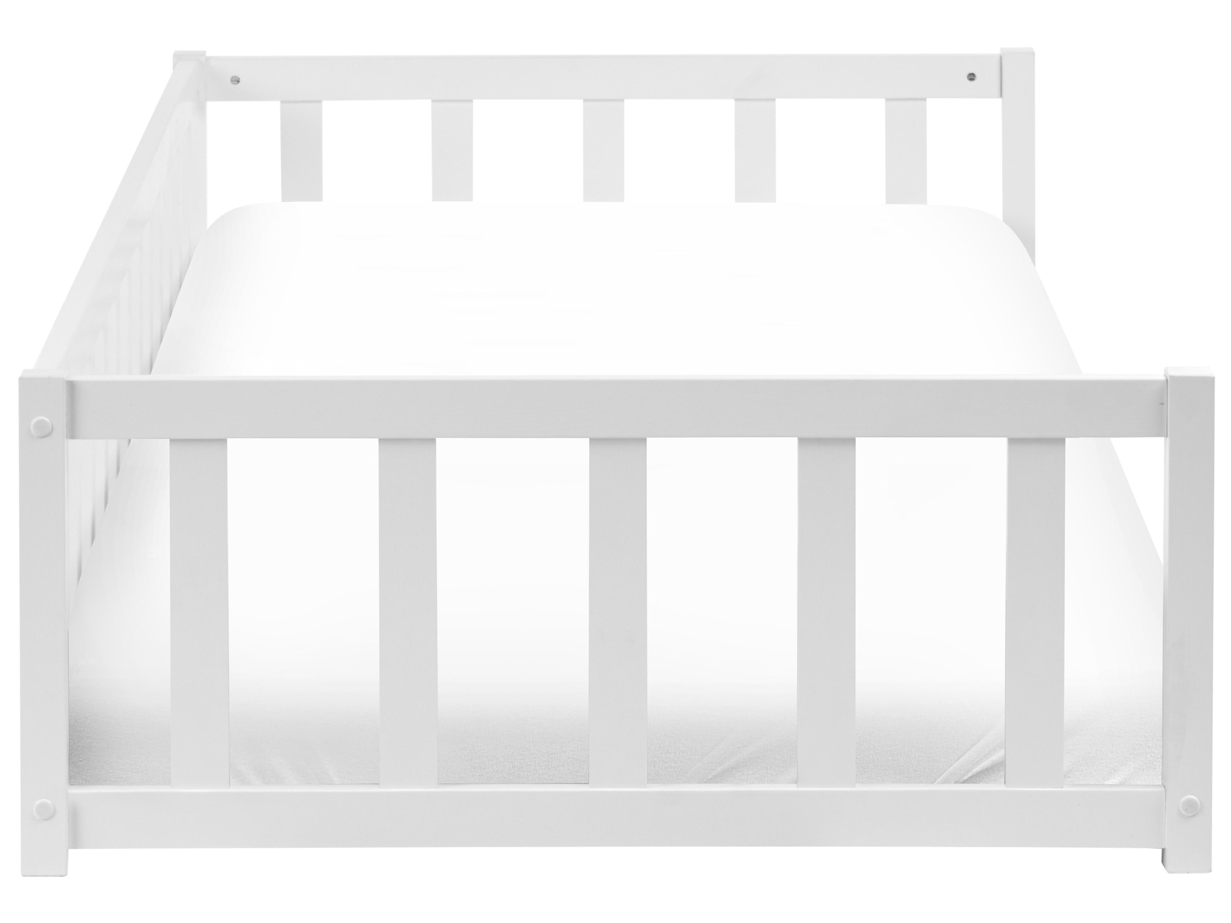 Kinderbed Dennenhout AURIBEAU 90 x 200 cm Wit