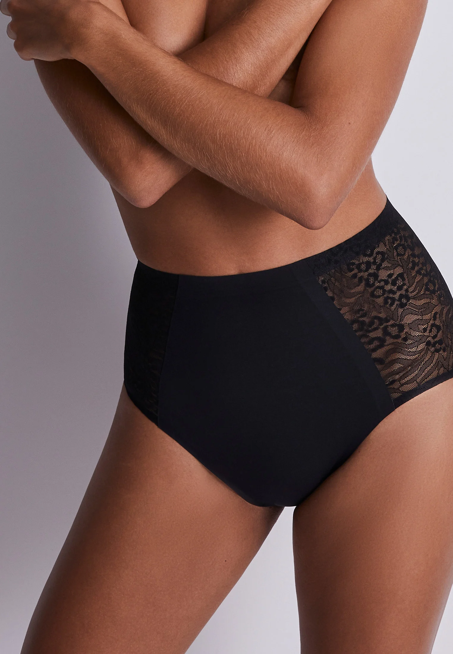 SCULPT BY AUBADE - Culotte taille haute | Noir