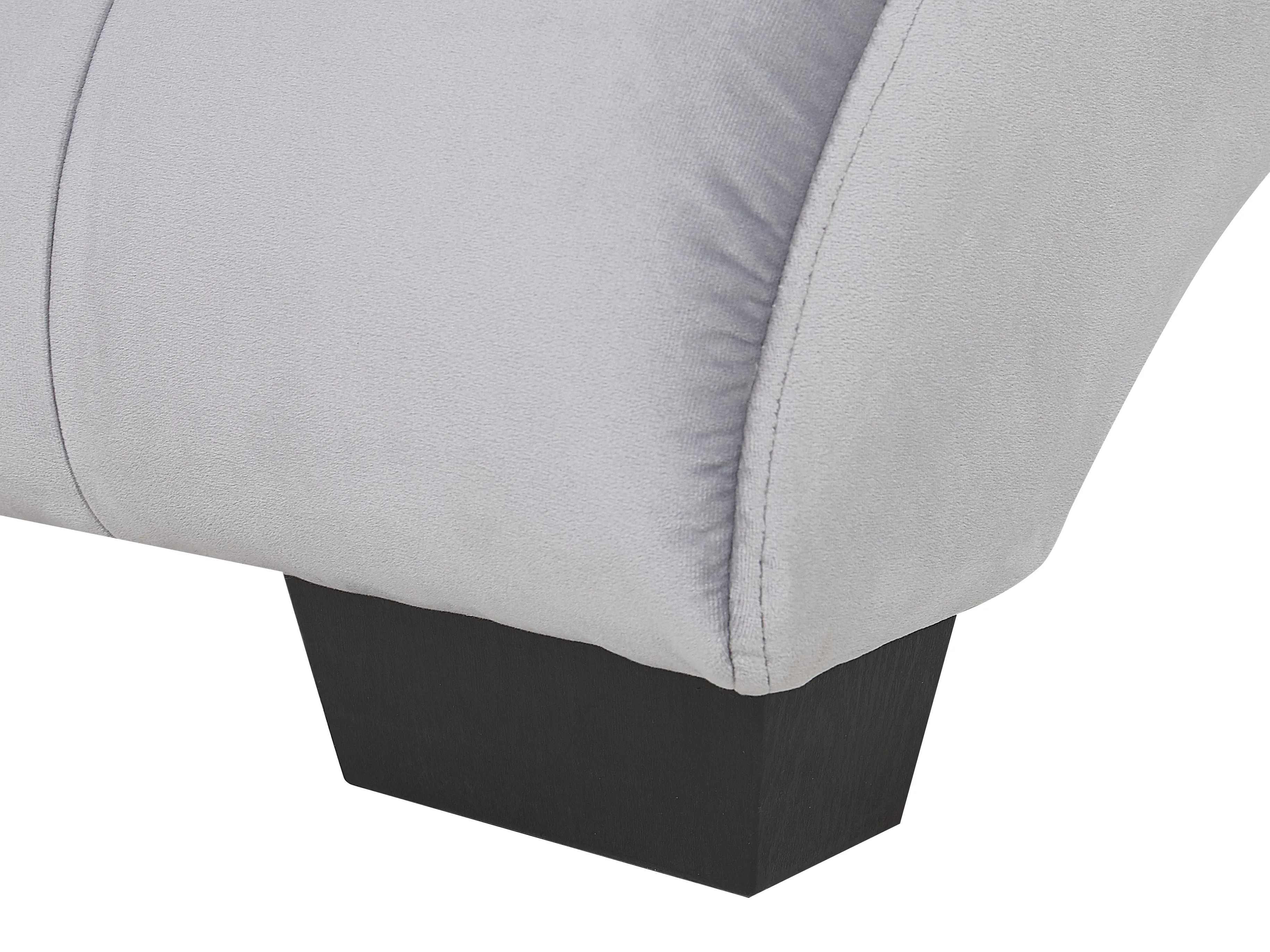 Chaise longue SIMORRE Fluweel Grijs met ingebouwde Bluetooth speaker