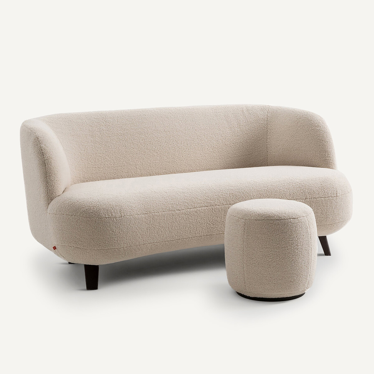 AM.PM<br>Poef poliéster bouclette, Rosebury, design