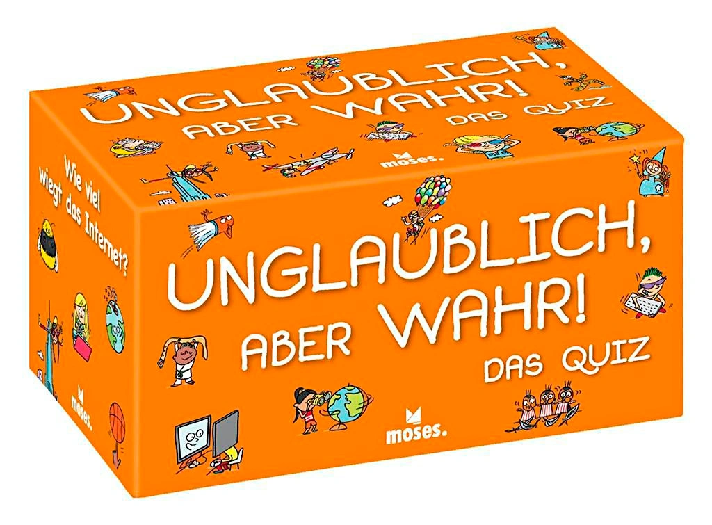 Quiz-Spiel UNGLAUBLICH, ABER WAHR! in bunt