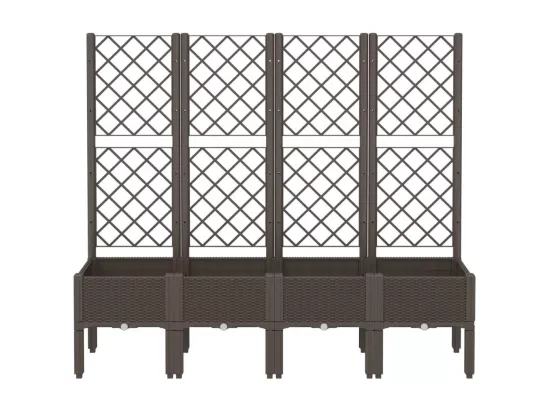 Jardinière bac lit surélevé marron 160 x 40 x 142 cm 02_0038268