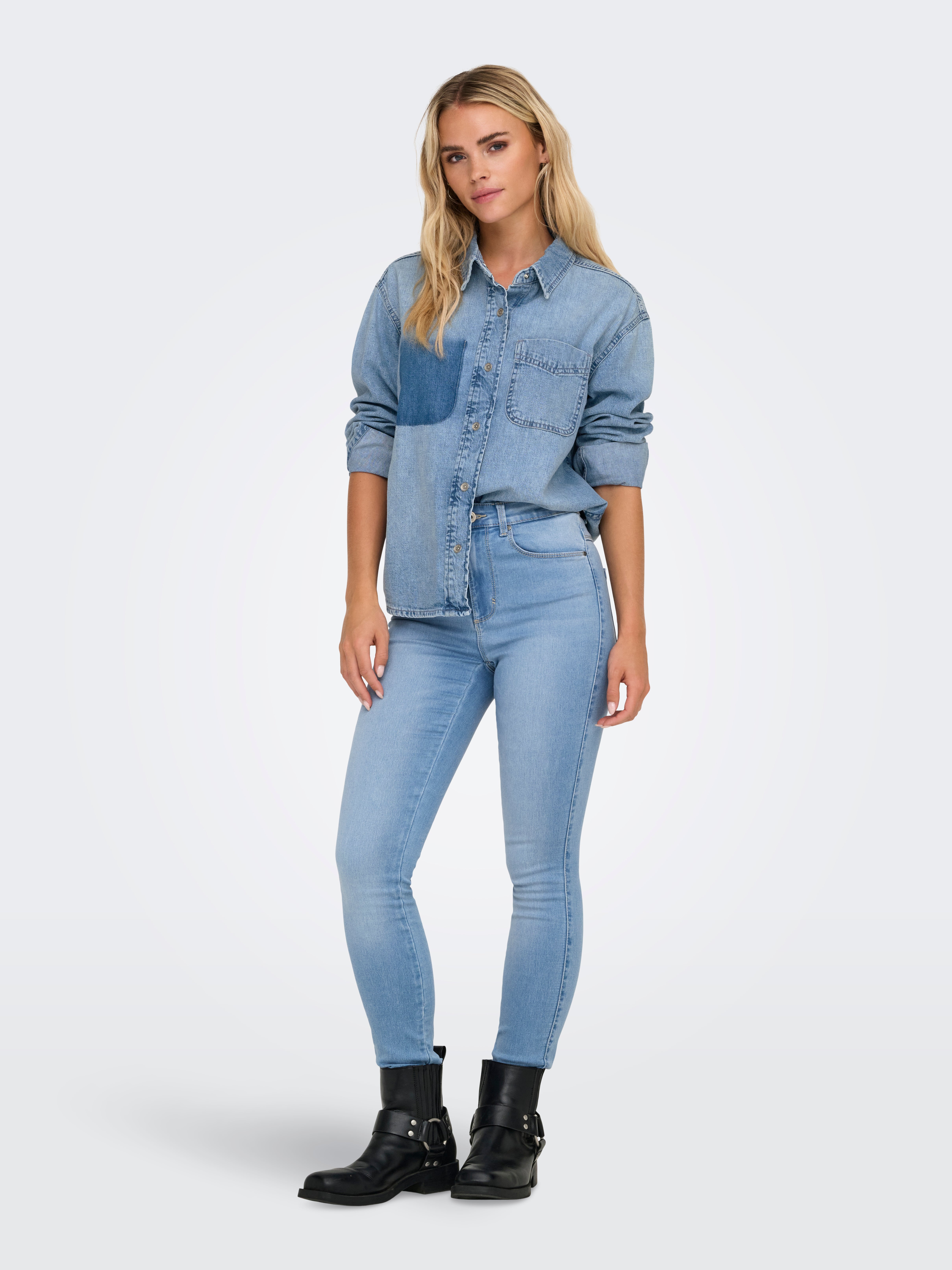 ONLCATANIA Jeanshemd Light Blue Denim