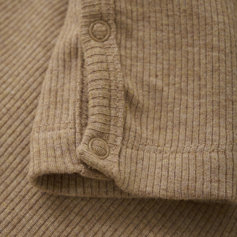 Køb FIXONI Macaroon Melange Romper LS Mélange Rib
