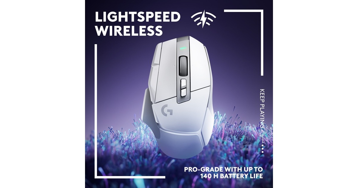 LogitechG502 X LIGHTSPEED Wireless Gaming Mouse  (Wit, 100-25.600 dpi)