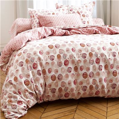 Linge de lit flanelle motifs poudrés - BECQUET CRÉATION